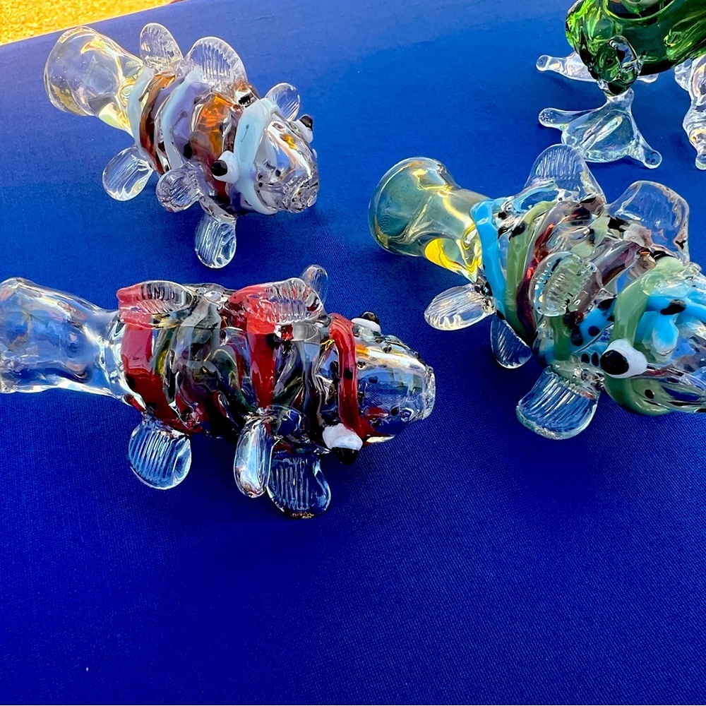 Colorful Glass Fish Aquarium Decor